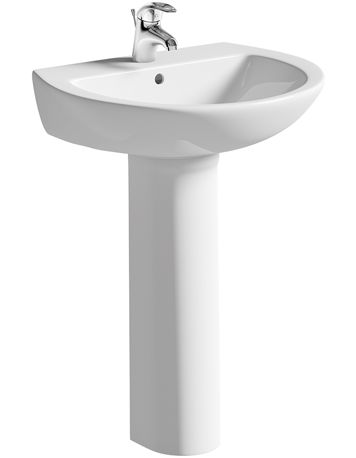 Ideal 600mm Basin With Full Pedestal