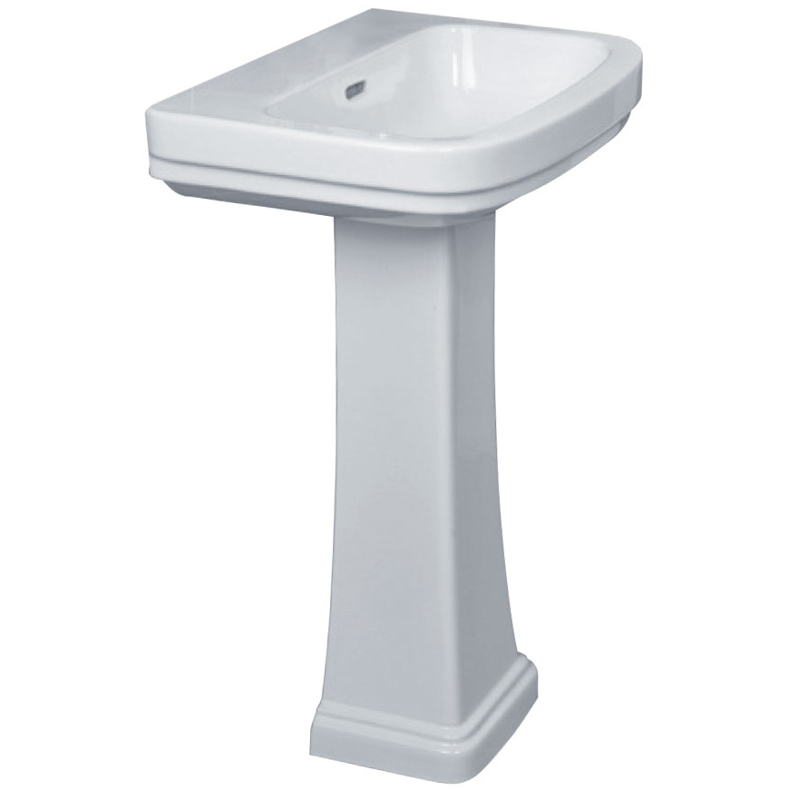 Coronation 550mm 1 Tap Hole Basin And Full Pedestal