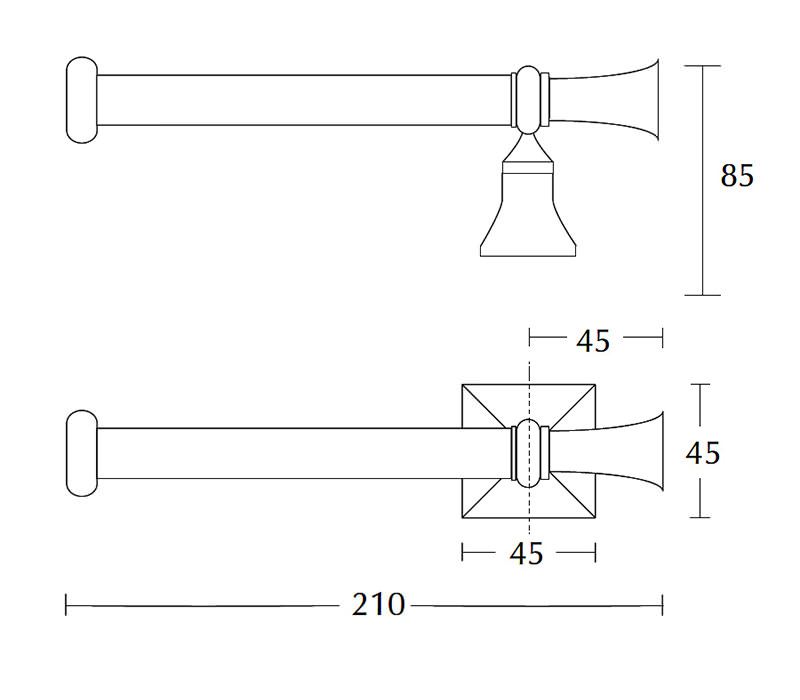 Imperial Highgate Wall Mounted Toilet Roll Holder