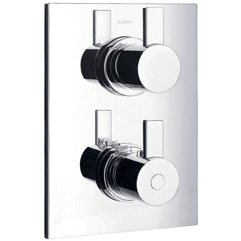 Flova Str8 Concealed Thermostatic Shower Valve With 3 Way Diverter