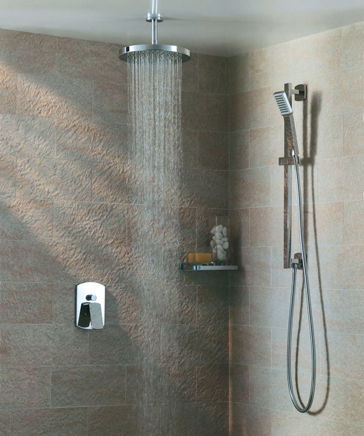 Pura 200mm Round Ceiling Mounted Shower Arm