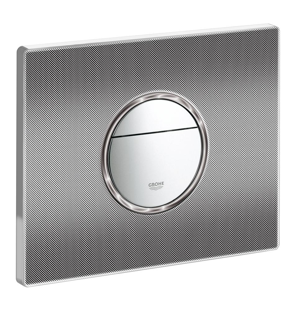 Grohe Nova Cosmopolitan Dual Flush WC Wall Plate Black Graphics
