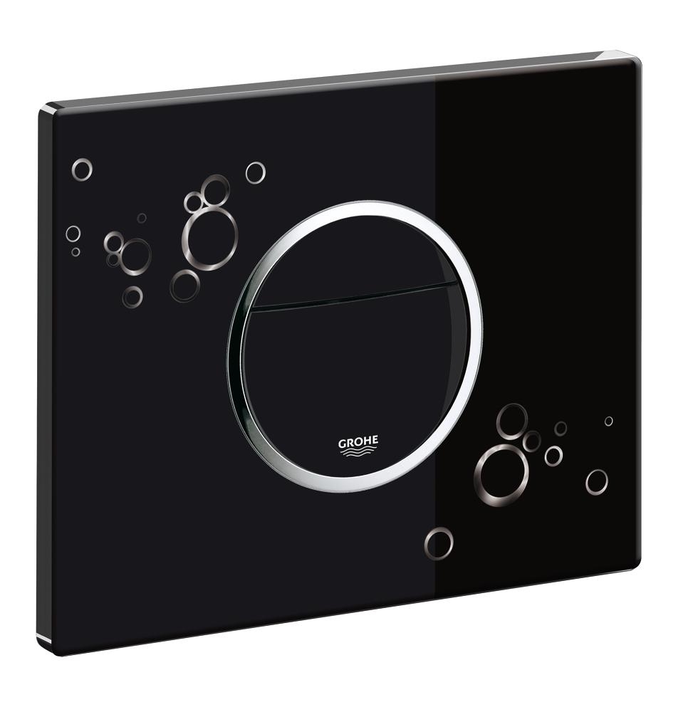 Grohe Nova Circles Flush Plate Glossy Black Chrome