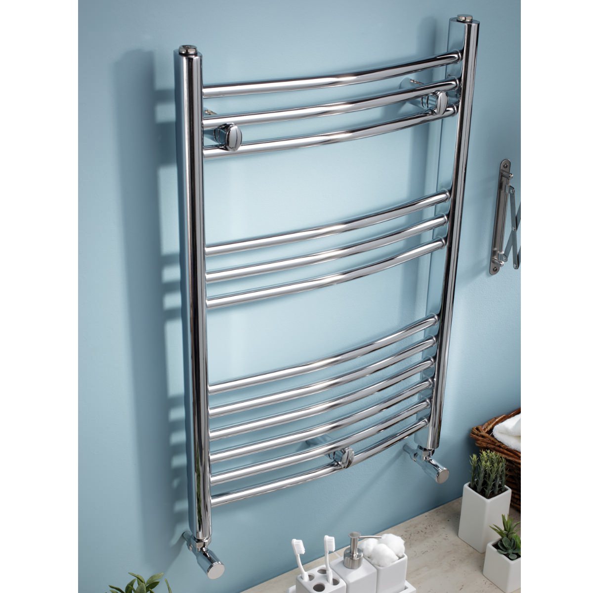 Kartell K Rail 19 Curved Towel Rail 500 x 750mm Chrome