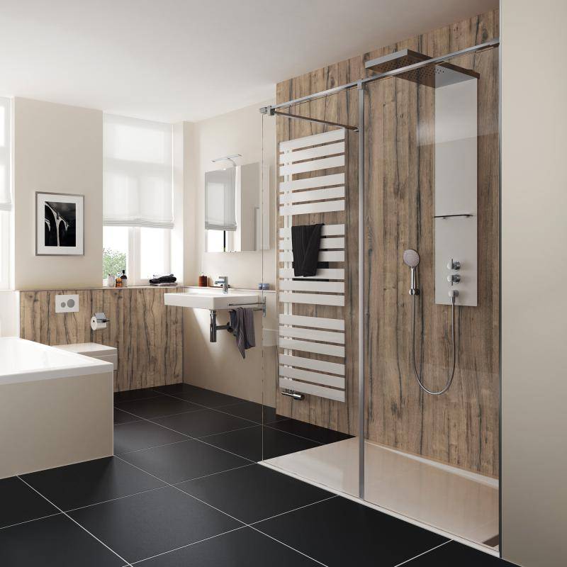 HSK Walk In Pro Concept 2 Elements Shower Panel 1000 x 2000mm