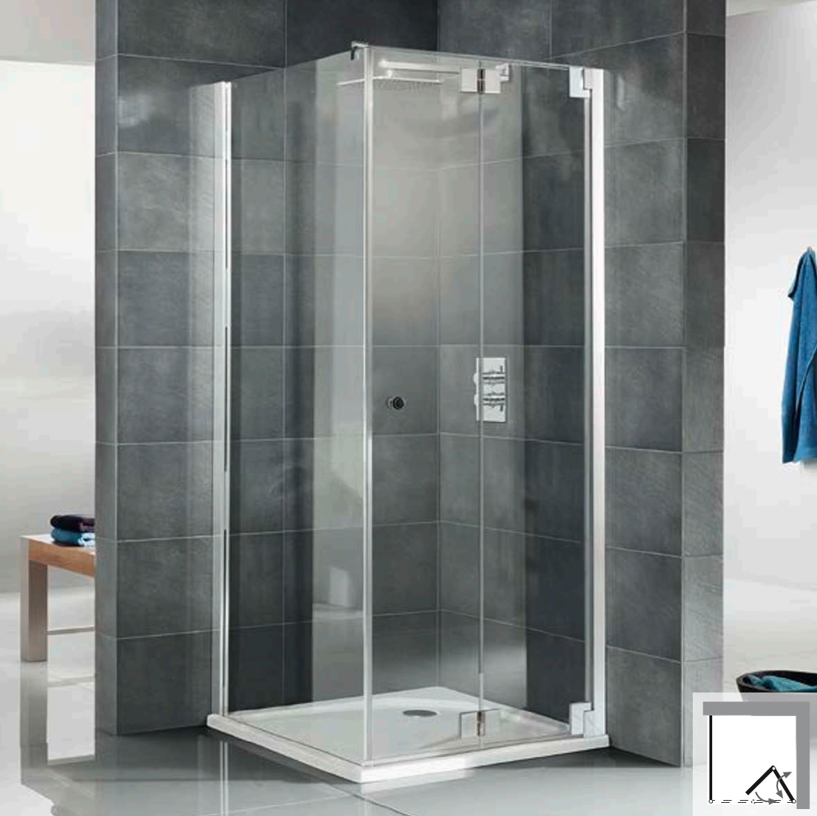 HSK K2P 760mm Pivoting Bifold Shower Door For Side Panels