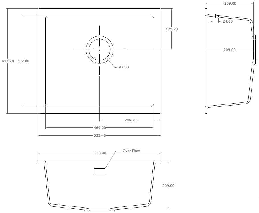 Technical drawing B3-11986 / CU/46/U/PQ/BL/700