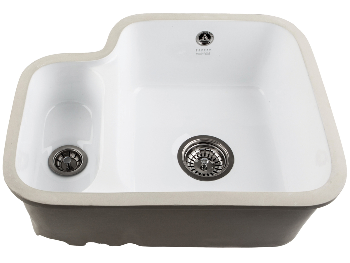 1810 Company Etroduo 343136UC 1.5 Bowl Undermount Ceramic Sink