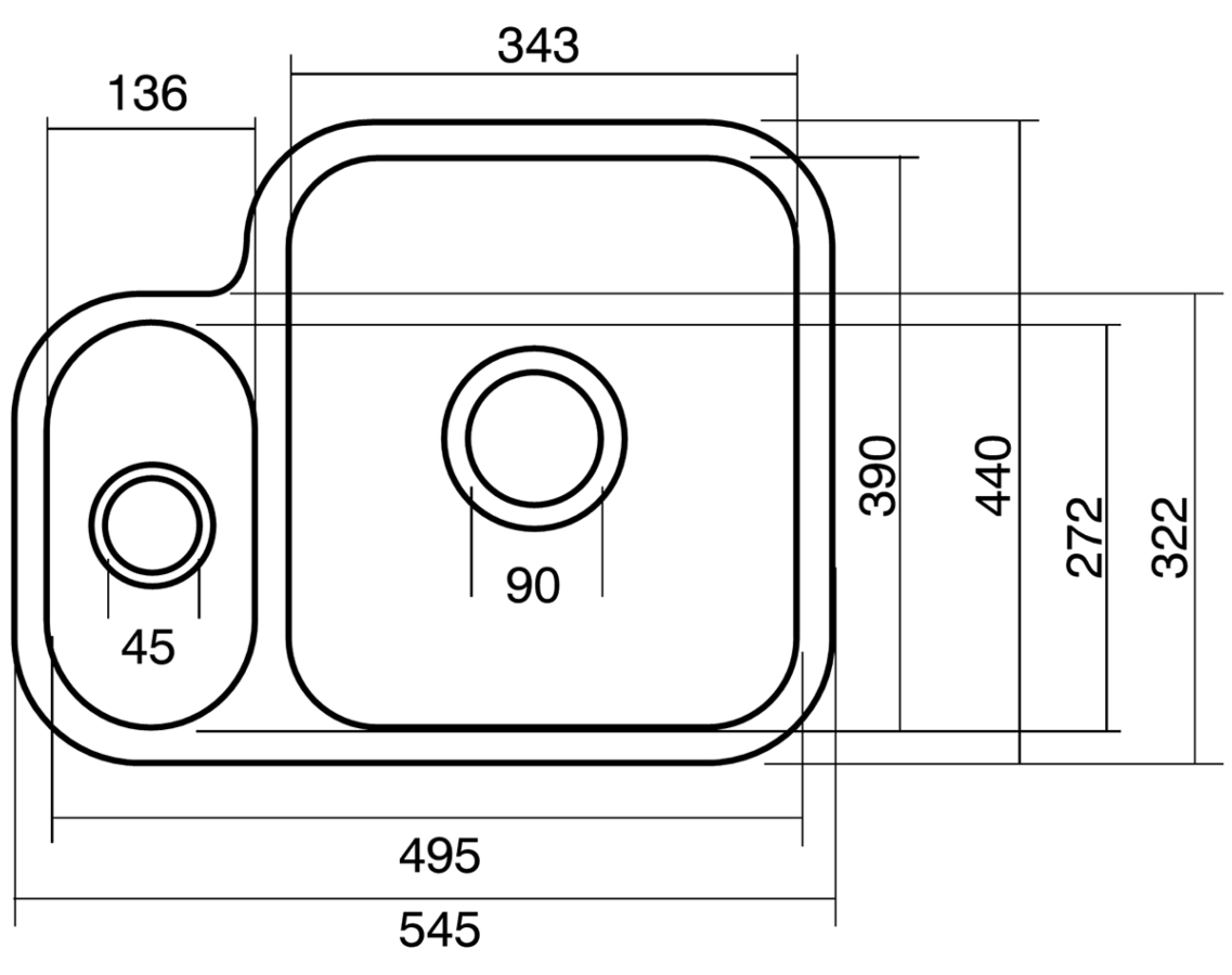 Technical drawing B3-25014 / ED/3413/U/C/091-WH