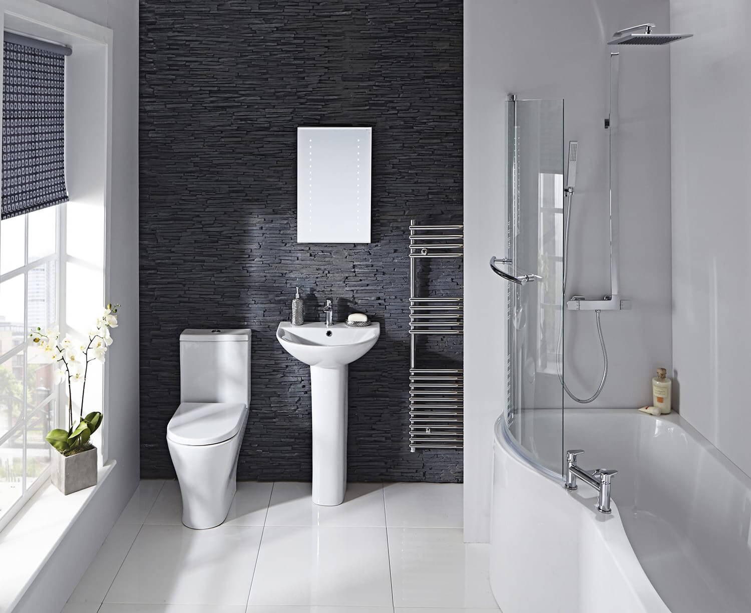 Frontline Compact 1500 x 700mm Shower Bath Left Hand